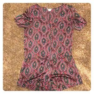 Kensie short-sleeve romper with gold button detail